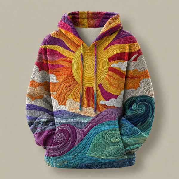 Mira | Artful Patchwork Hoodie Sweater
