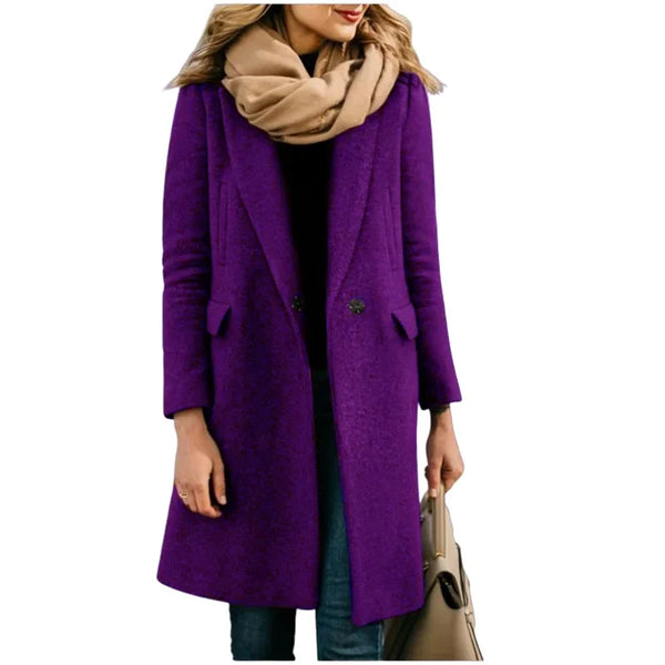 Bette | Flip Collar Long Coat