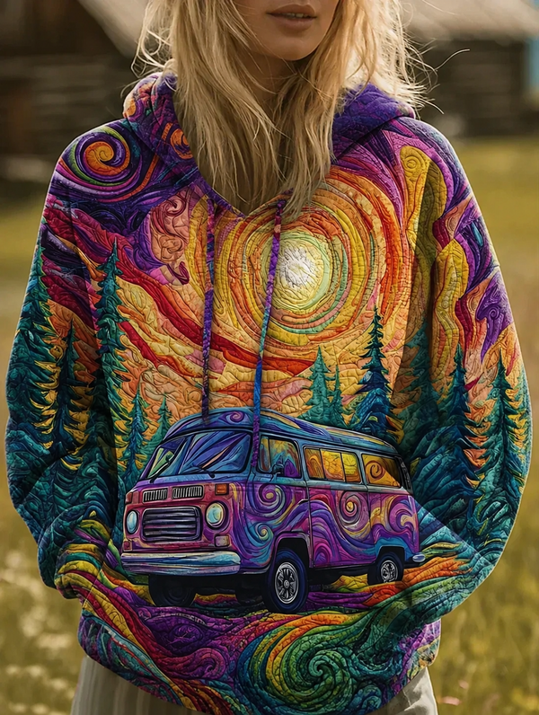 Clara | Vintage Patchwork Hooded Sweater
