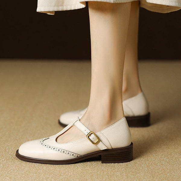 Rosemarie | Vintage Stitched Mary Jane Shoes