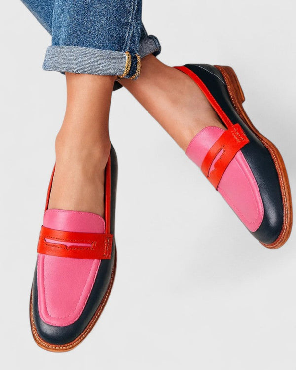 Esther | Color-Block Penny Loafers