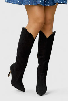 Black Suede-Look