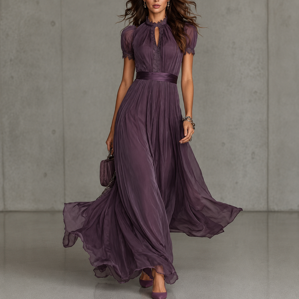 Felicia | Floral V-Neck Tie Waist Midi Dress